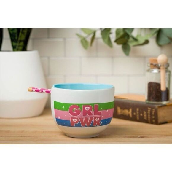 power puff girls ramen bowl with chopsticks - Picture 2 of 7